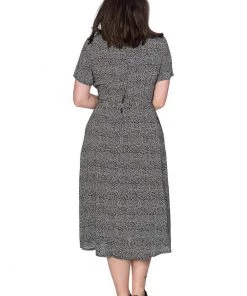 Banned Ditzy Floral 40's Shirt Dress Black