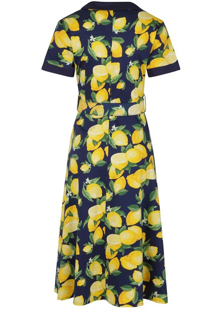 New In Banned Lemon 50's Swing Dress Navy