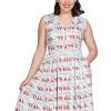 Banned Sail Away 40's Swing Dress Blue