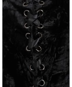 Banned Big Crush Hoodie Velvet 60's Dress Black