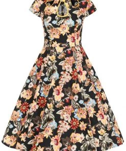 Banned Pino Colada 50's Swing Dress Black