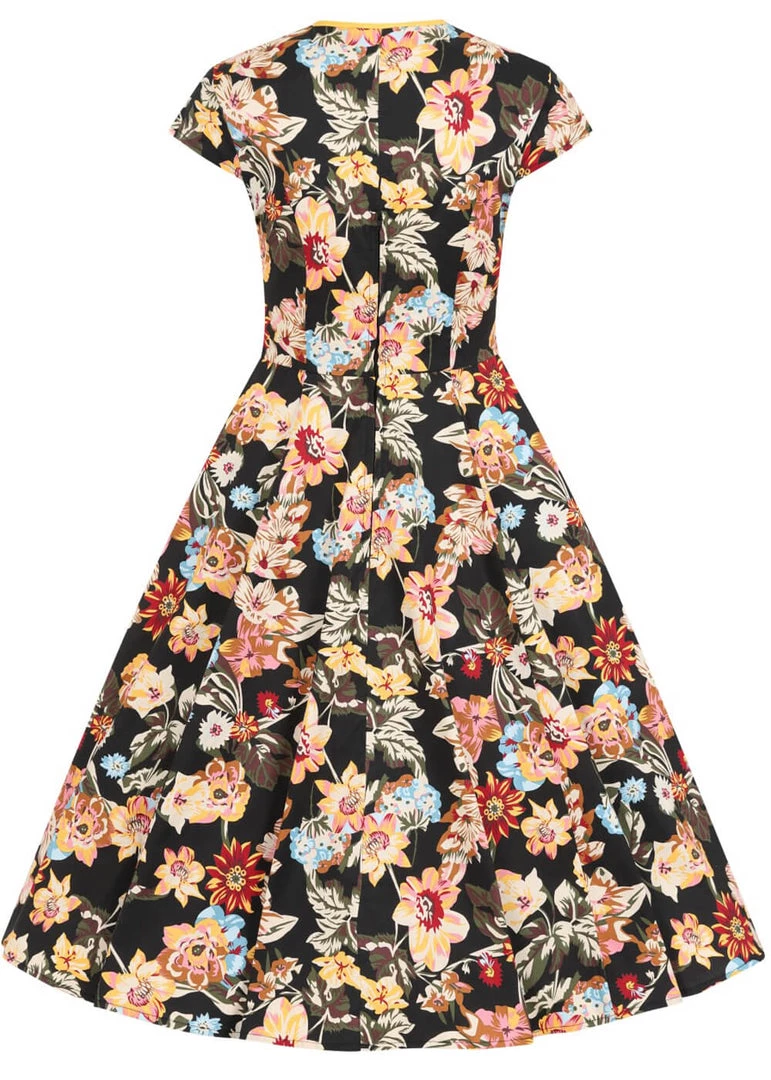 Banned Pino Colada 50's Swing Dress Black