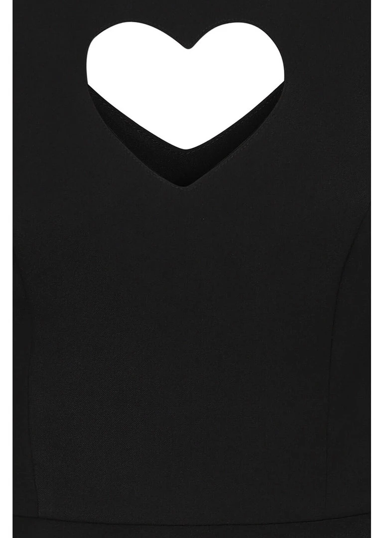 New In Banned Heart 40's A-Line Dress Black