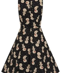 New In Banned Voodoo 50's Swing Dress Black