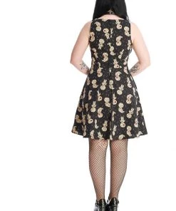 New In Banned Voodoo 50's Swing Dress Black