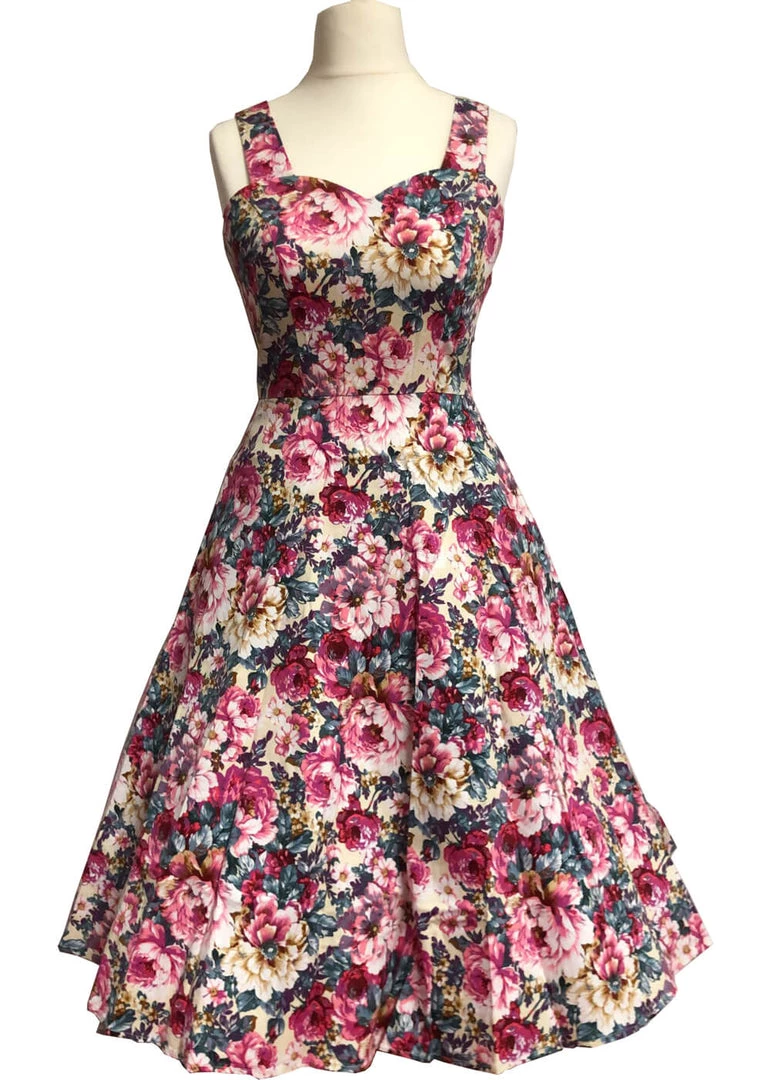 Banned Bloom 50's Swing Dress Ivory