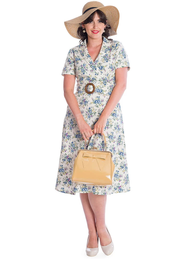 Banned Wild Flower 50's Swing Dress Green