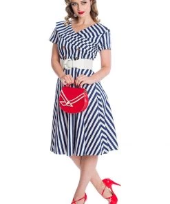 Banned Captain Sailor 50's Swing Dress Navy New In