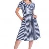 Banned Captain Sailor 50's Swing Dress Navy New In