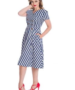Banned Captain Sailor 50's Swing Dress Navy New In