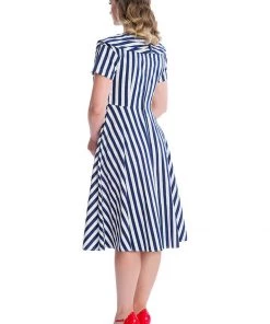 Banned Captain Sailor 50's Swing Dress Navy New In