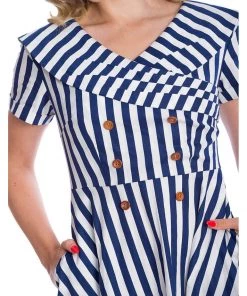 Banned Captain Sailor 50's Swing Dress Navy New In