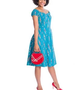 Banned Regatta Girl Boats 50's Swing Dress Blue New In