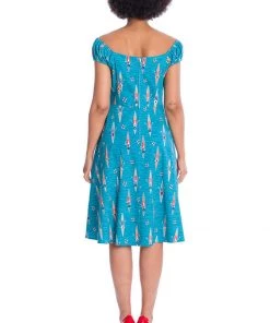 Banned Regatta Girl Boats 50's Swing Dress Blue New In