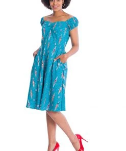 Banned Regatta Girl Boats 50's Swing Dress Blue New In