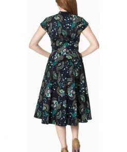 New In Banned Proud Peacock Cutout Swing Dress