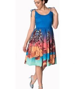 New In Banned Tropical 50's Swing Sundress