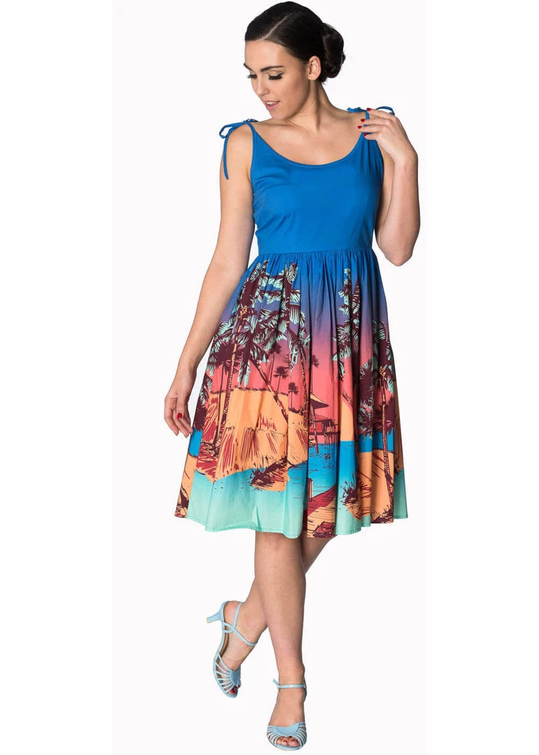 New In Banned Tropical 50's Swing Sundress