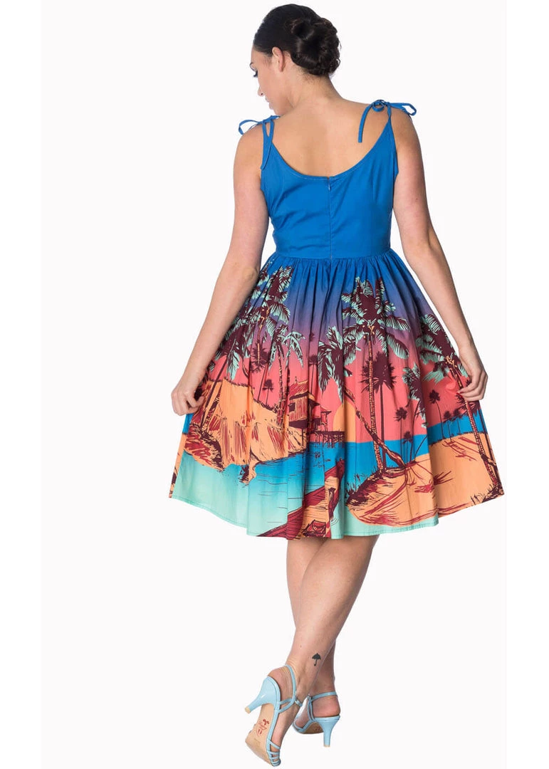 New In Banned Tropical 50's Swing Sundress