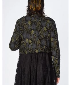 Banned Slither Snakes 60's Biker Jacket Black