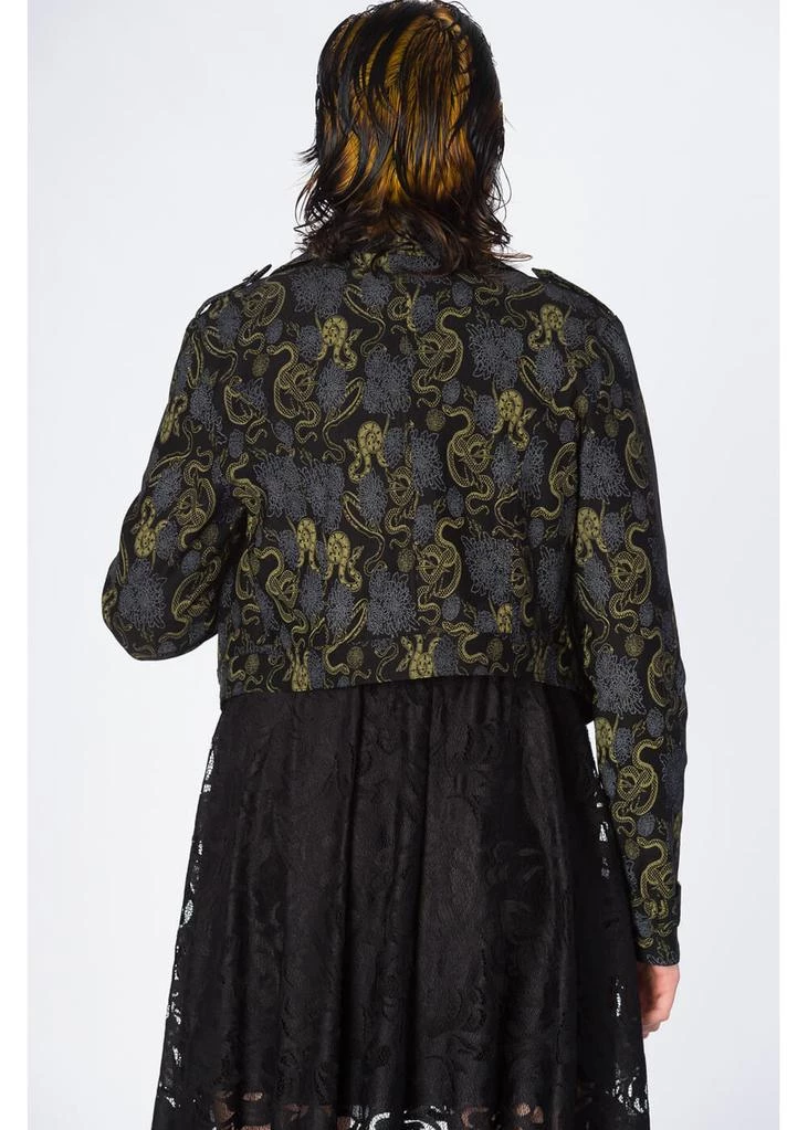 Banned Slither Snakes 60's Biker Jacket Black