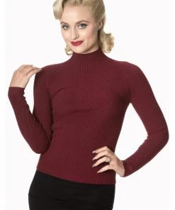 New In Banned Let's Tango Jumper Burgundy
