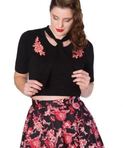 Banned Winter Flower 40's Jumper Black New In