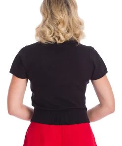 Banned Cherry Berry 50's Jumper Black New In