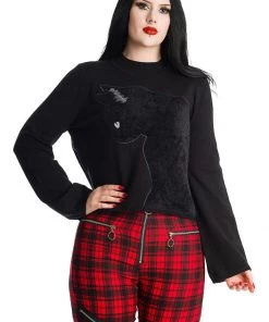 Banned Sabrina Cat Jumper Black New In