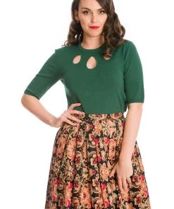 Banned Marilyn Knit 50's Jumper Green