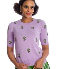 New In Banned Summer Berry 40's Jumper Purple