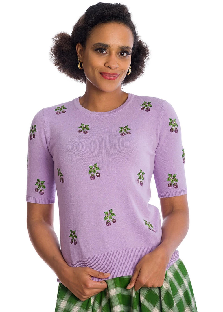 New In Banned Summer Berry 40's Jumper Purple