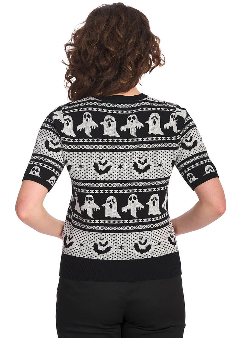 Banned Ghost Delight 50's Jumper White