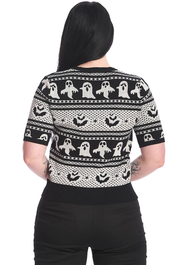 Banned Ghost Delight 50's Jumper White