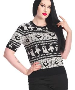 Banned Ghost Delight 50's Jumper White