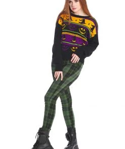 New In Banned Pumpkin 50's Jumper Black