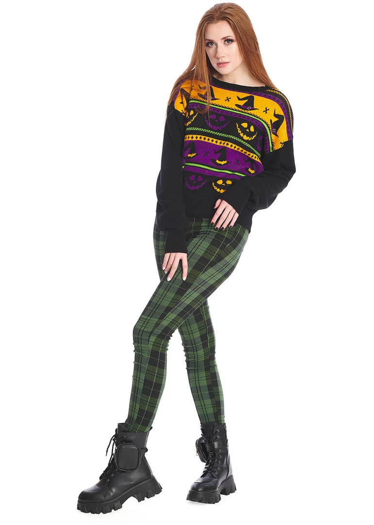 New In Banned Pumpkin 50's Jumper Black