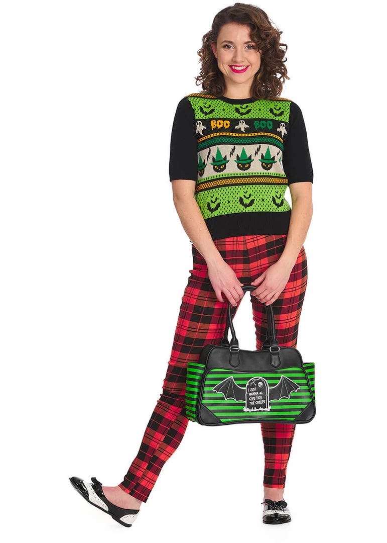 Banned Spooky Boo 50's Jumper Black New In