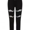 New In Banned Philomena Bat 80's Leggings Black