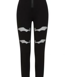 New In Banned Philomena Bat 80's Leggings Black