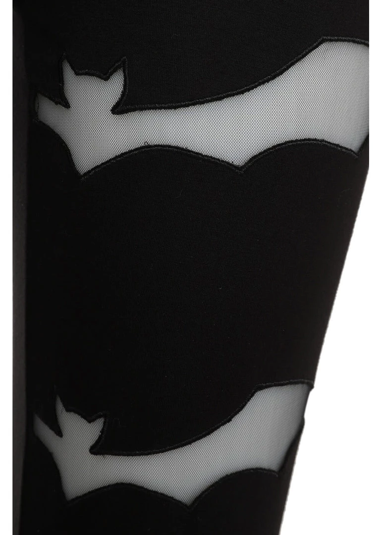 New In Banned Philomena Bat 80's Leggings Black