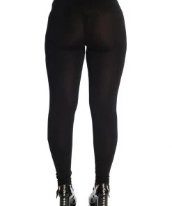 New In Banned Space Cat Leggings Black