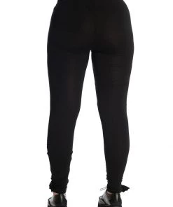 Banned Ishtar Skeleton Rose Leggings Black