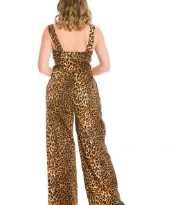 Banned Feline Friendly 50's Jumpsuit Leopard Black New In