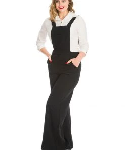 New In Banned Day Dreaming 40's Dungarees Black