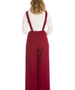 New In Banned Day Dreaming 40's Dungarees Burgundy