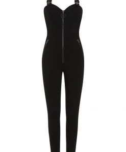 New In Banned Dolores 80's Jumpsuit Black