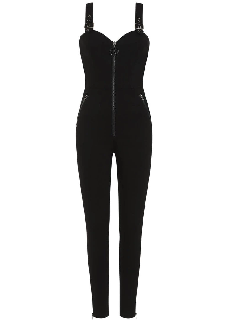 New In Banned Dolores 80's Jumpsuit Black