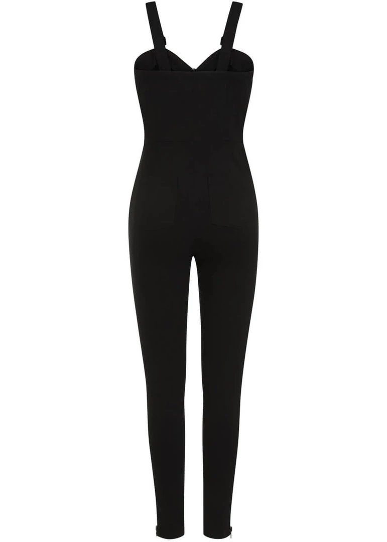 New In Banned Dolores 80's Jumpsuit Black