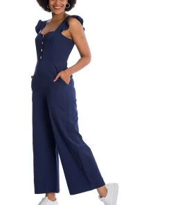 Banned Cute Culotte 60's Jumpsuit Navyblue New In